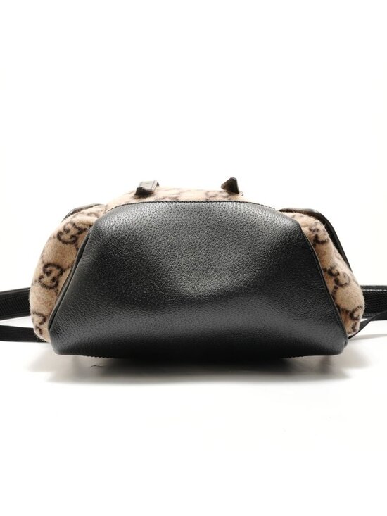 Gucci Backpack GG Wool Leather